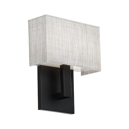 Manhattan 7in LED Fabric Wall Sconce 2700K In Black